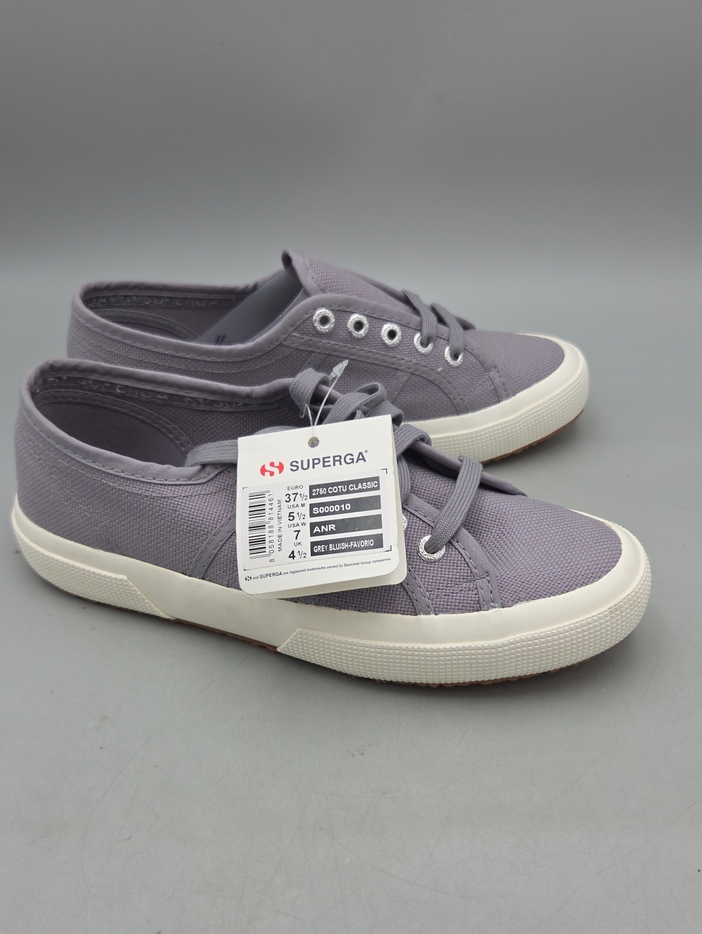 Superga 2750 COTU Classic Shoe, Women's 7 Grey Gray New NWT
